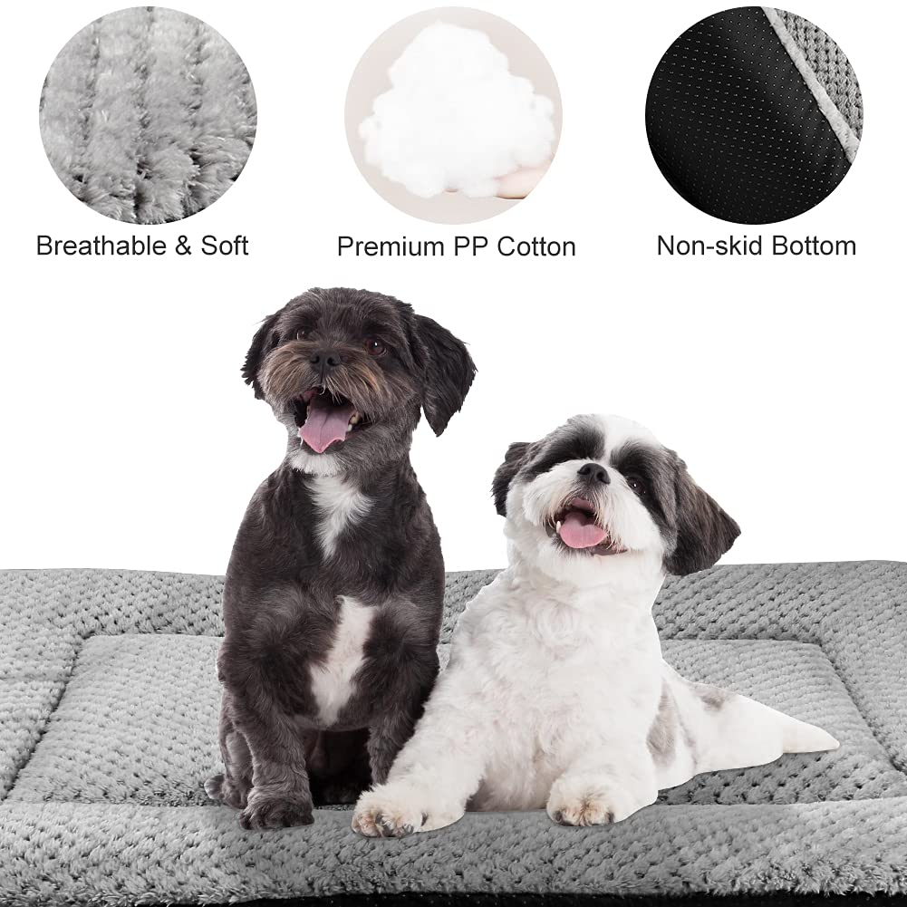 Nosterna Washable Dog Bed Mat - Fluffy Cushion for Medium Pets
