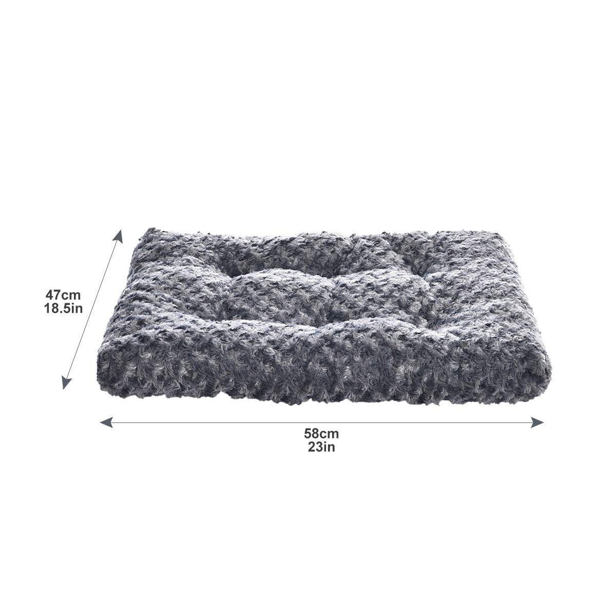 Nosterna™ Cat & Dog Bed, Machine Washable, XS (59x46x6cm), Grey Swirl
