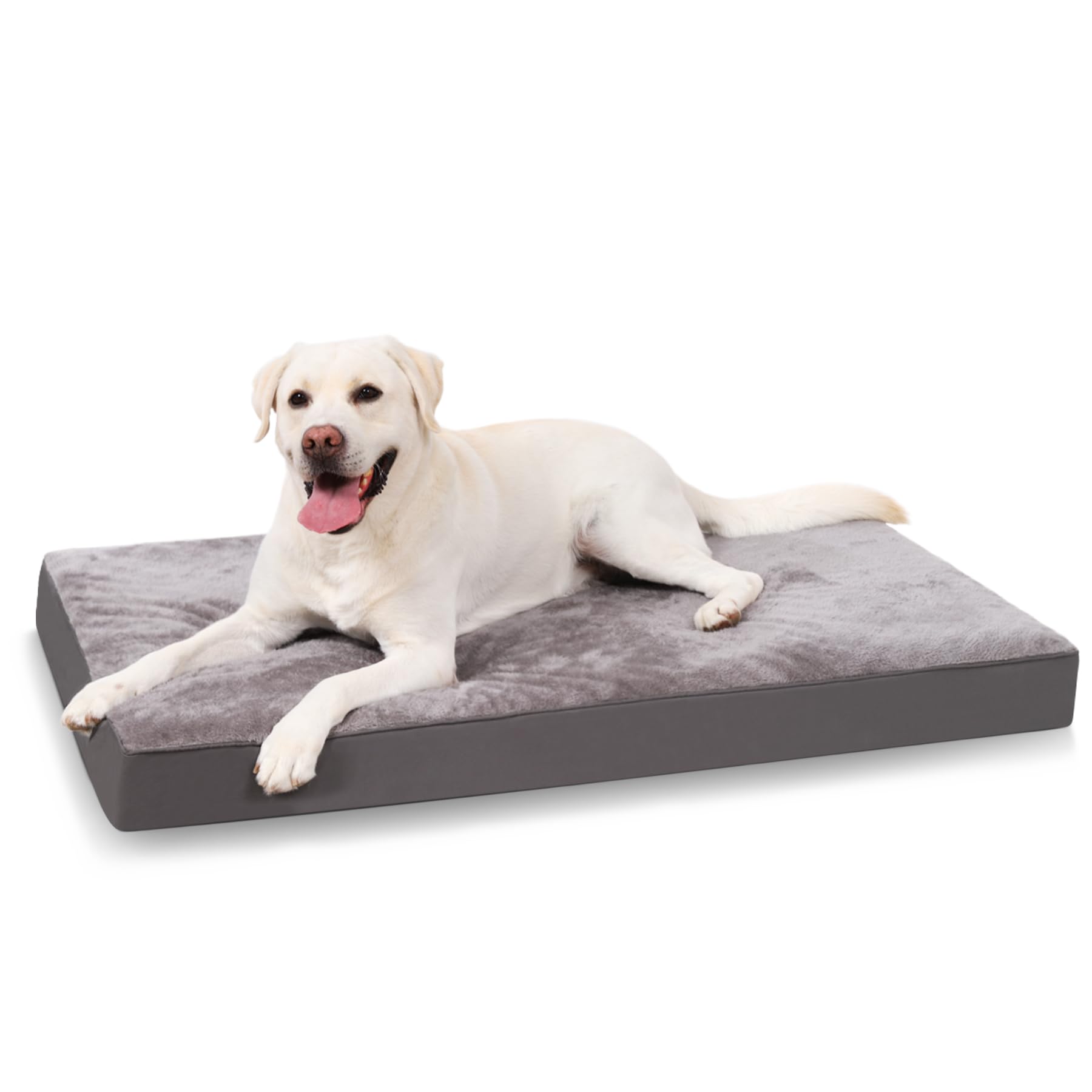 Nosterna Large Washable Dog Bed - Orthopedic Mattress with Waterproof Cover & Non-Skid Bottom