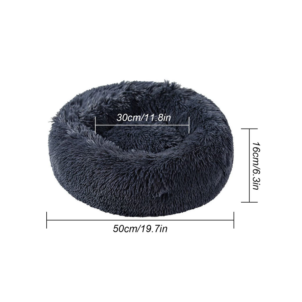 Nosterna Calming Donut Bed - Plush Washable Bed for Small Dogs & Cats