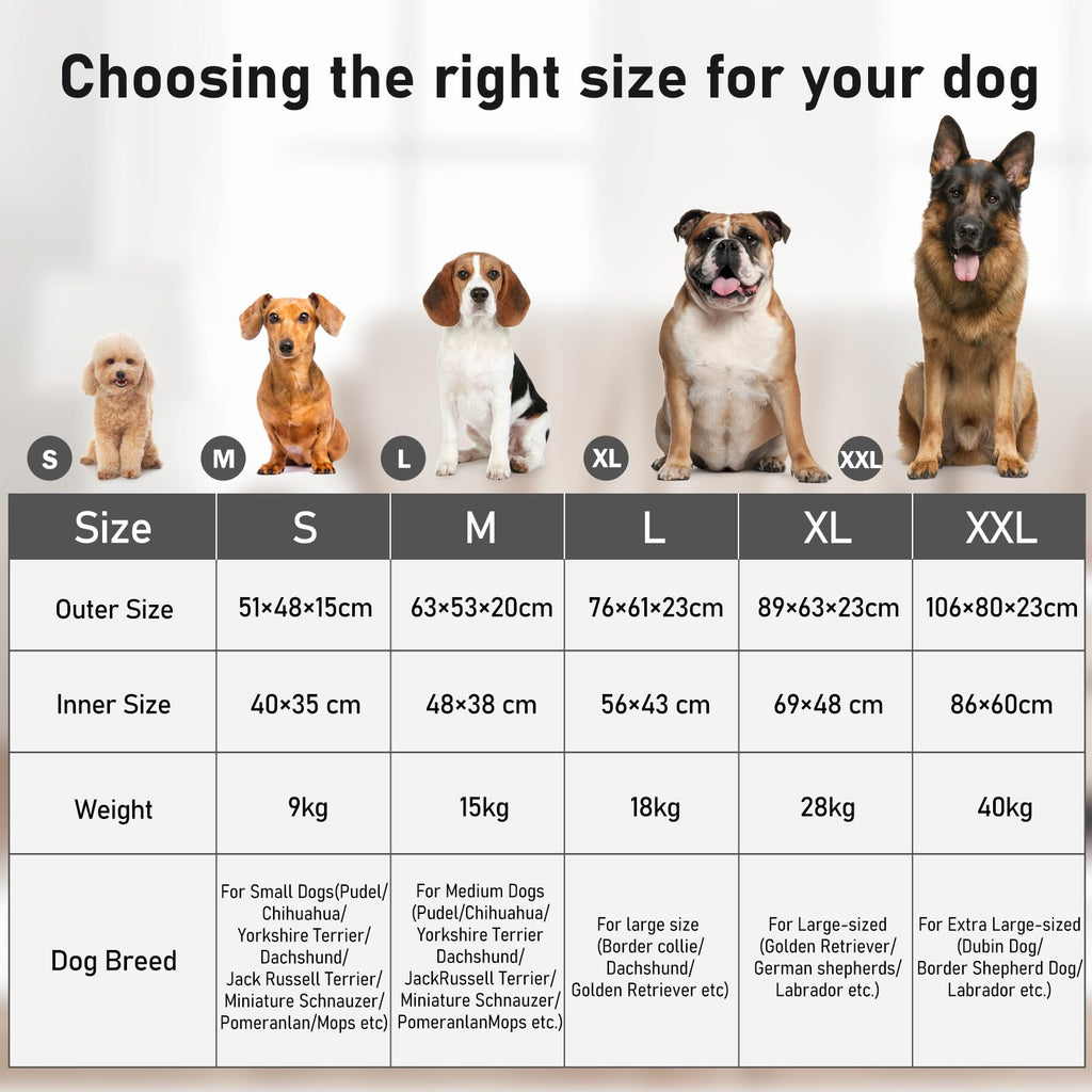 Nosterna Medium Dog Cat Bed, Warm Lamb Fleece, Washable, for Corgi, 63x53x21cm