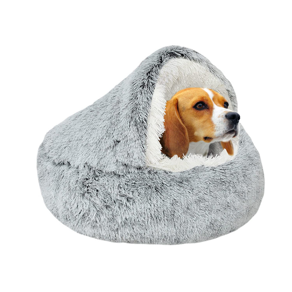 Nosterna Calming Dog Bed - Washable Plush Donut Bed for Small/Medium Dogs & Cats