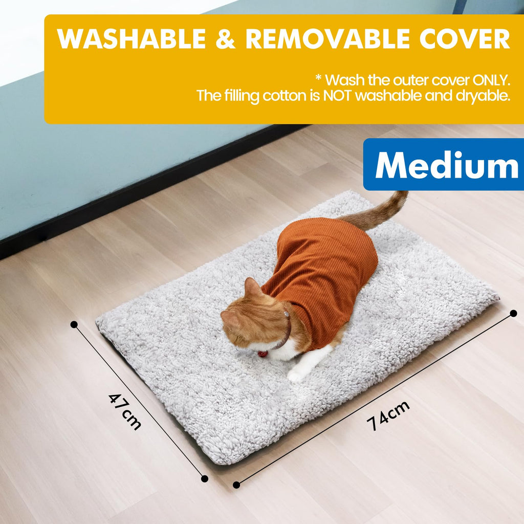 Nosterna Self-Heating Cat & Dog Bed - Washable Thermal Pad with Non-Slip Bottom