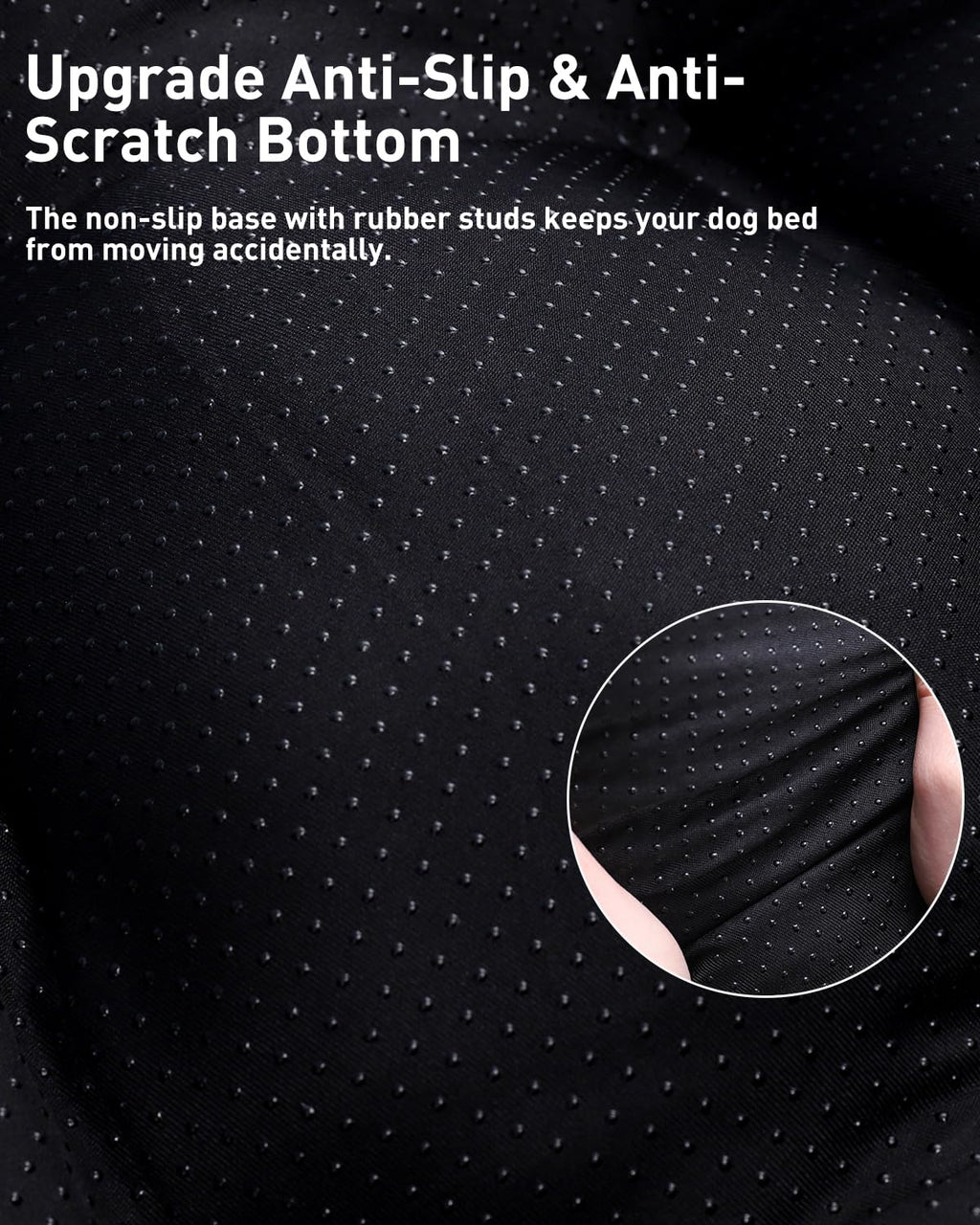 Nosterna Large Dog Bed - Washable Calming Crate Mattress with Non-Skid Bottom