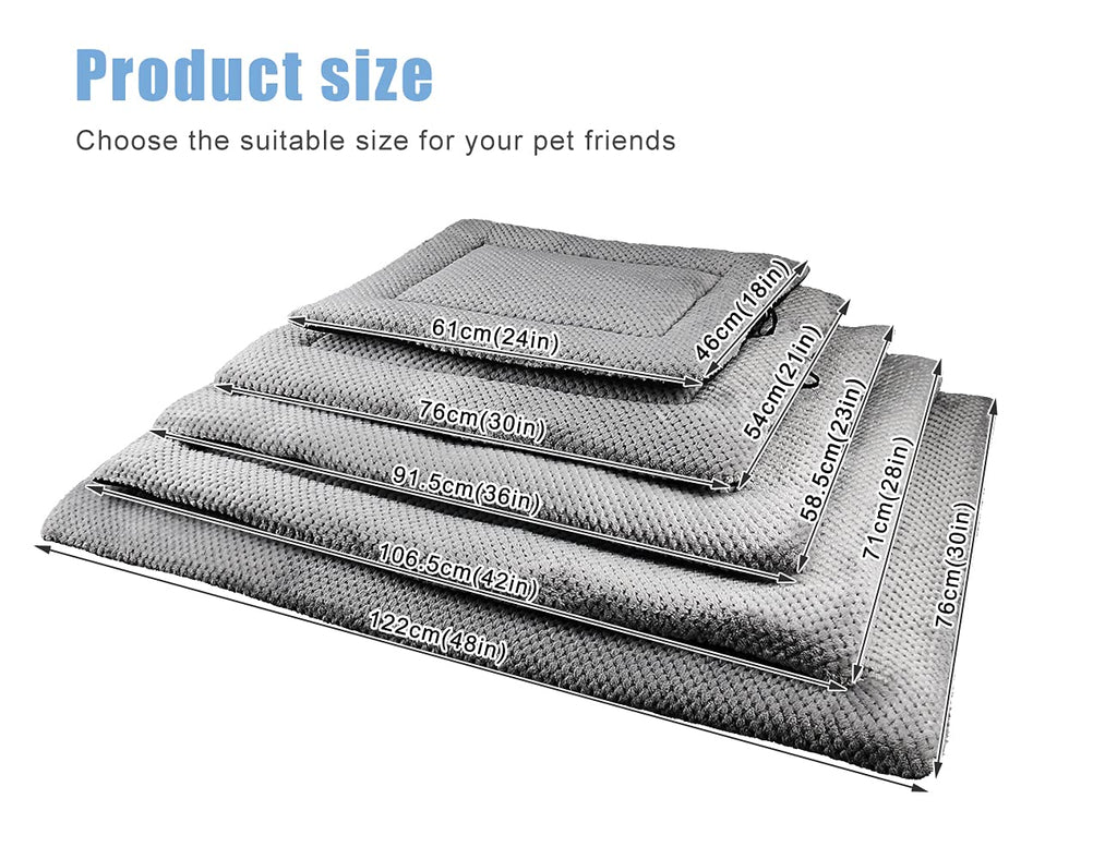 Nosterna Washable Dog Bed Mat - Fluffy Cushion for Medium Pets