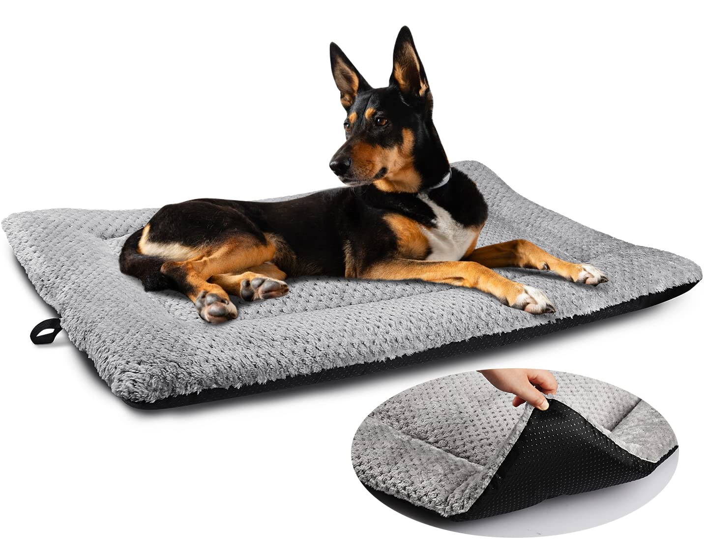 Nosterna Large Dog Bed Mat, Washable Sherpa, Anti-Slip, for Medium & Large Pets, 90x58cm