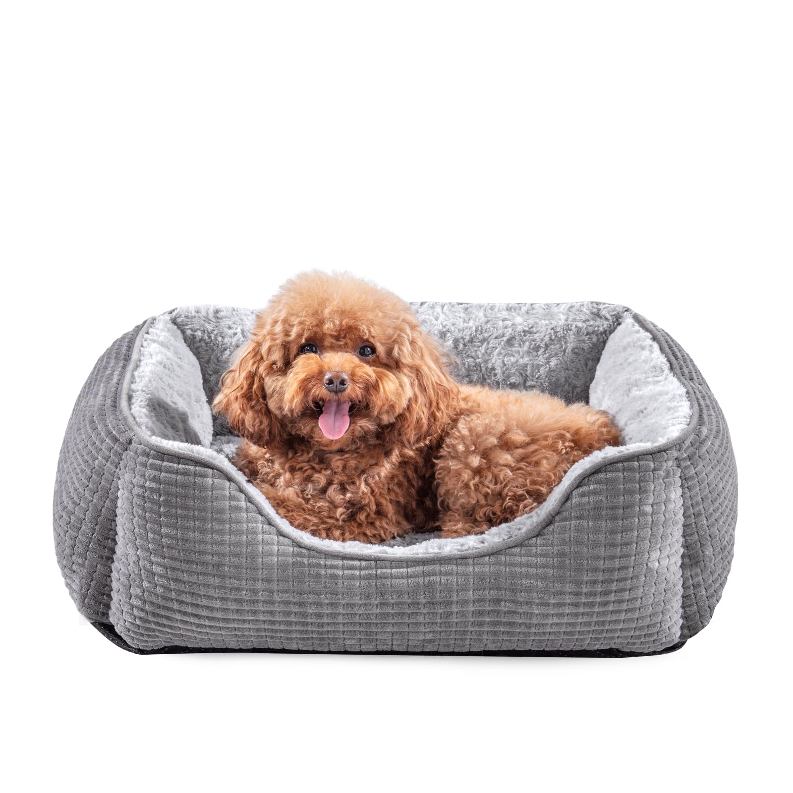 Nosterna Orthopedic Dog Bed - Washable Calming Bed with Raised Edges & Non-Slip Bottom