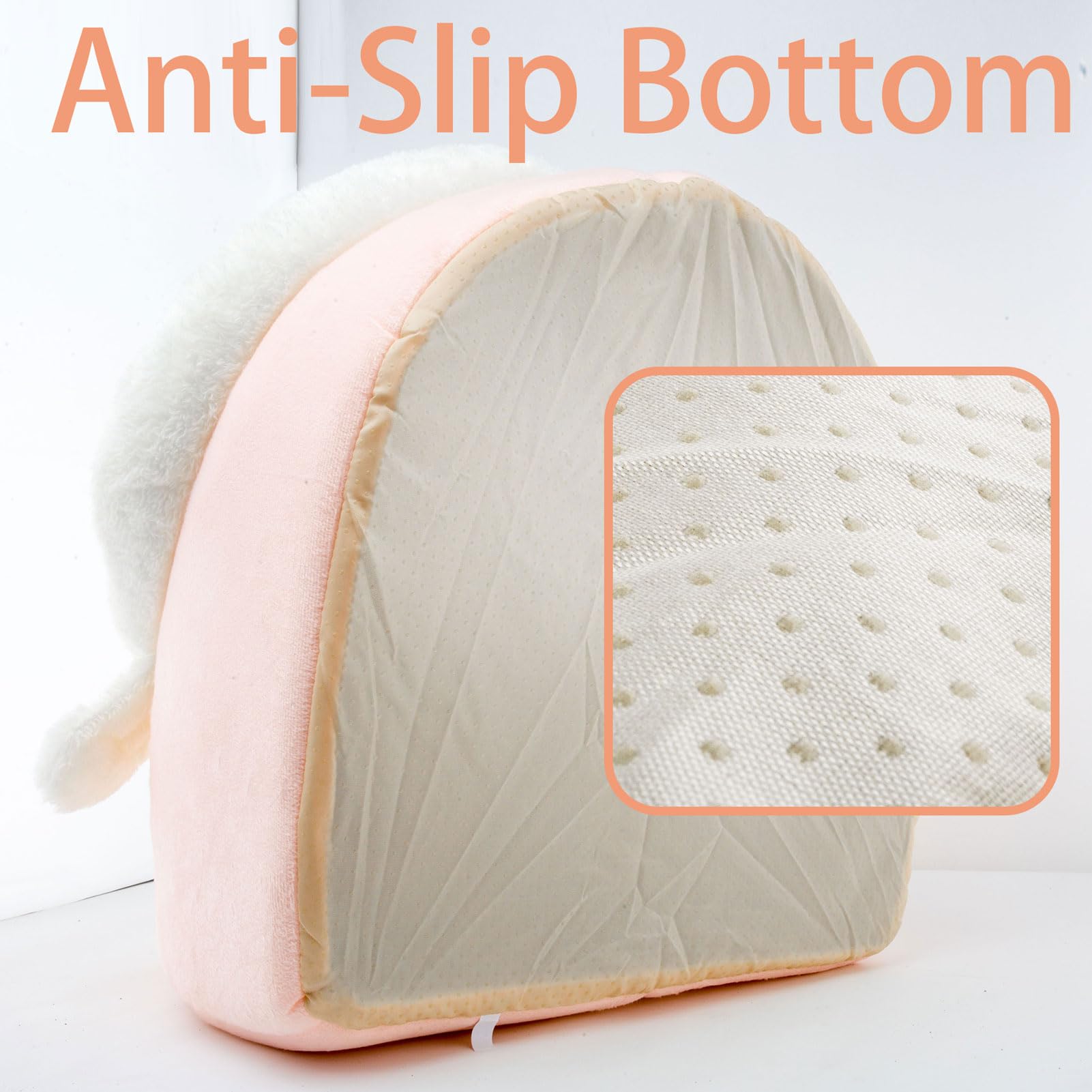 Nosterna Rabbit-Shaped Cat & Dog Bed - Soft Calming Cave with Hanging Toy & Removable Cotton Pad