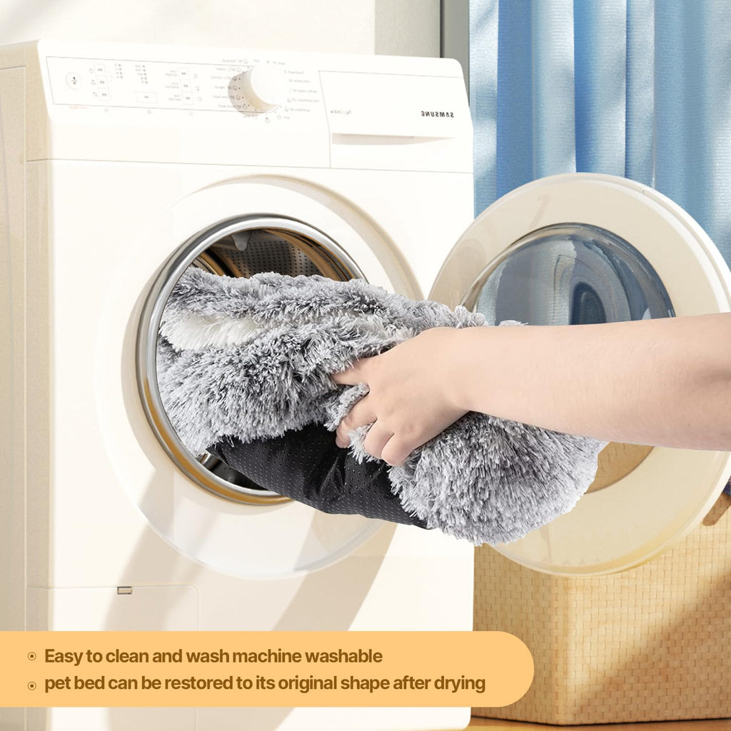 Nosterna Calming Dog Bed - Washable Plush Donut Bed for Small/Medium Dogs & Cats