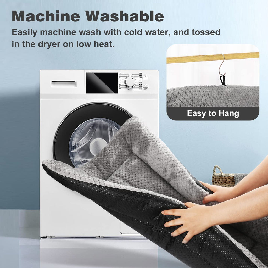 Nosterna Large Dog Bed Mat, Washable Sherpa, Anti-Slip, for Medium & Large Pets, 90x58cm