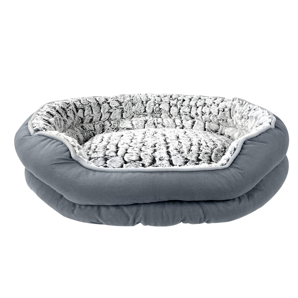 Nosterna Calming Dog & Cat Bed - Soft Plush Anti-Anxiety, Machine Washable (Medium)