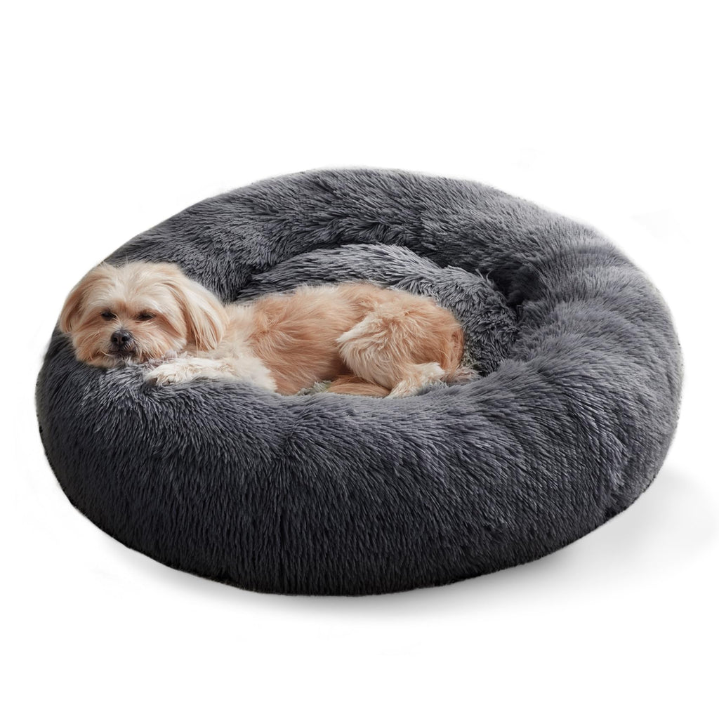 Nosterna Washable Dog & Cat Bed - Fluffy Plush with Waterproof Cover & Anti-Slip Bottom