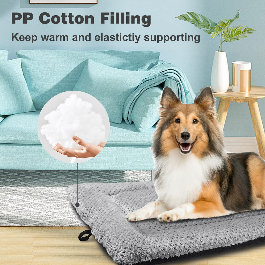 Nosterna Large Dog Bed Mat, Washable Sherpa, Anti-Slip, for Medium & Large Pets, 90x58cm
