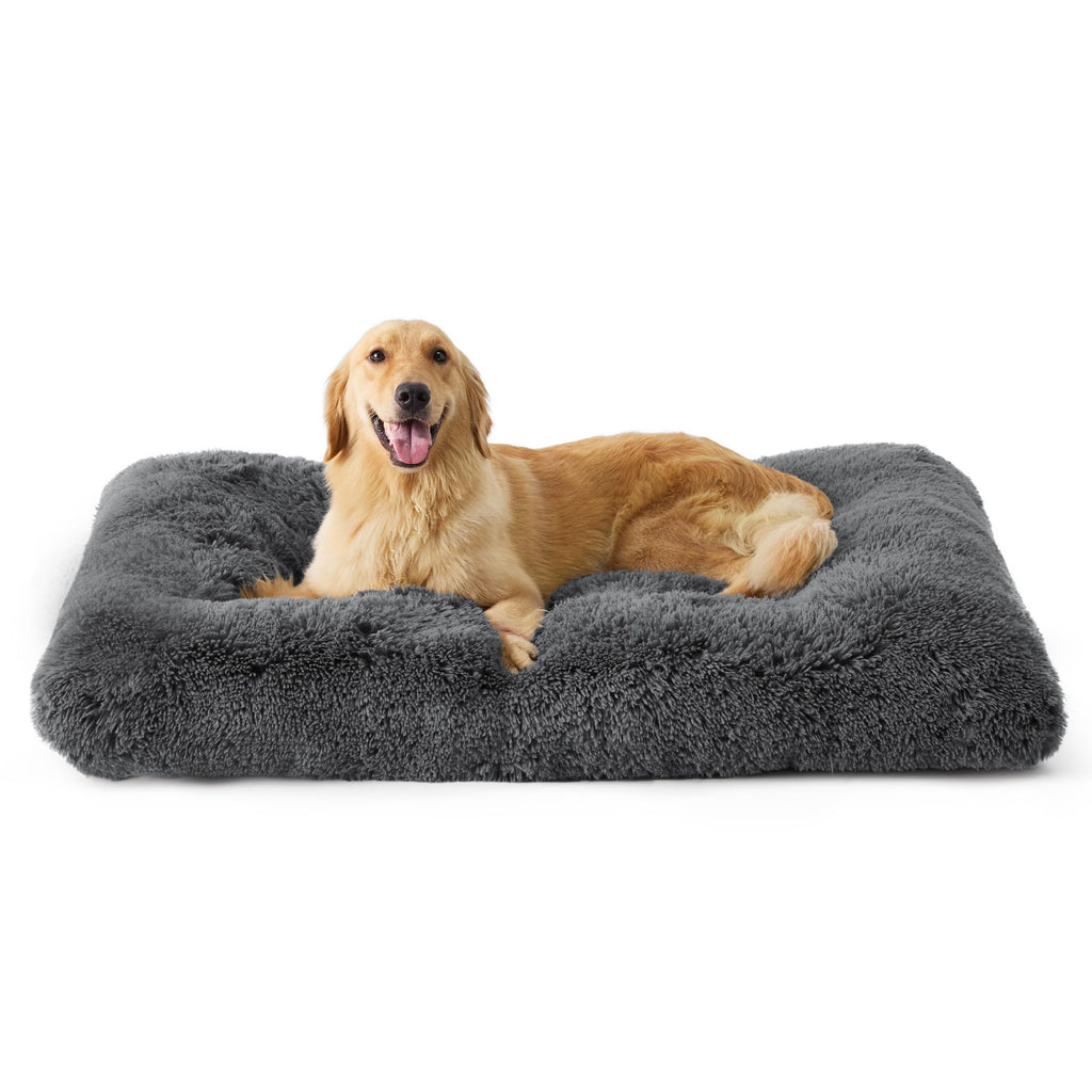 Nosterna Extra Large Dog Crate Bed - Washable Fluffy Mattress with Anti-Slip Bottom