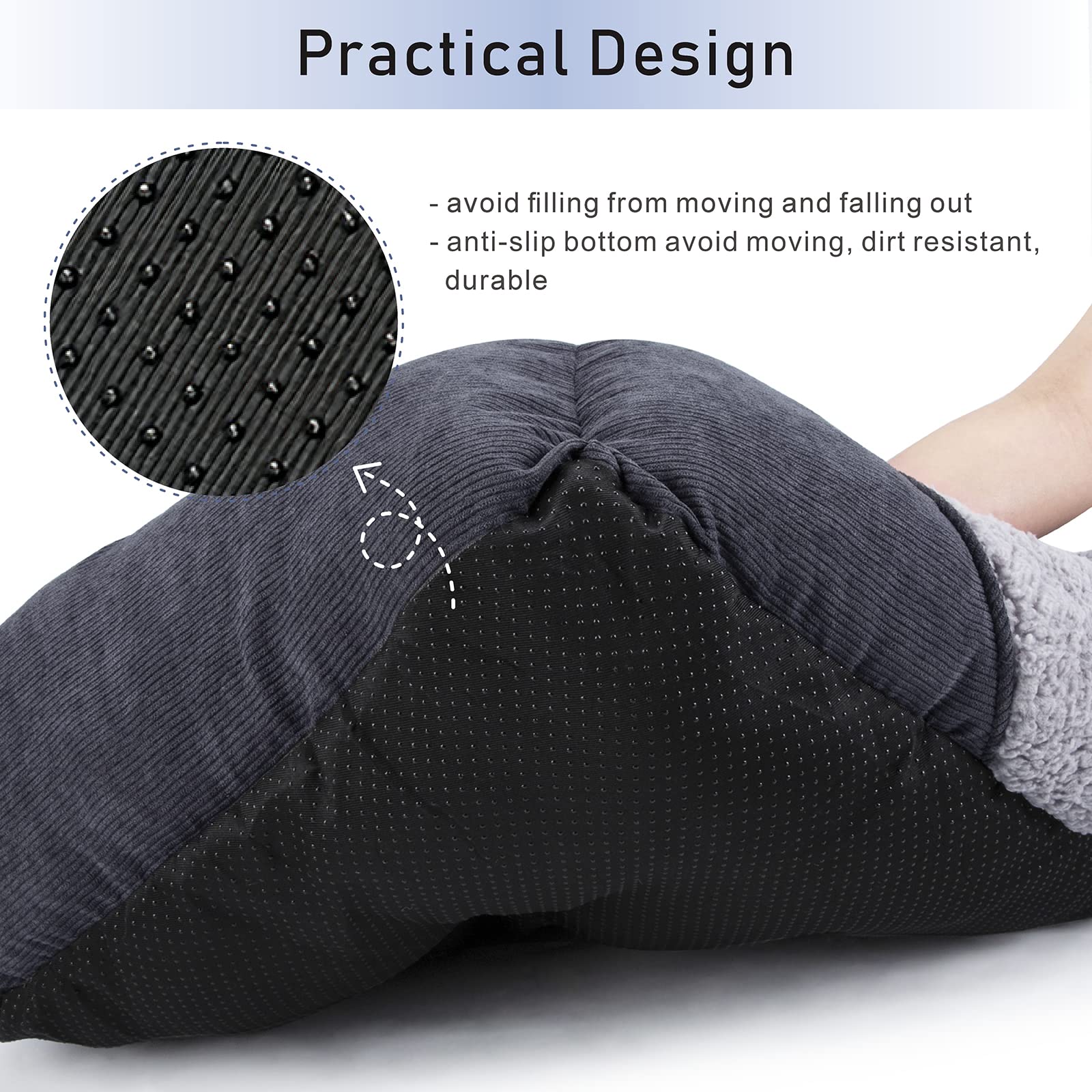 Nosterna Medium Dog Cat Bed, Warm Lamb Fleece, Washable, for Corgi, 63x53x21cm