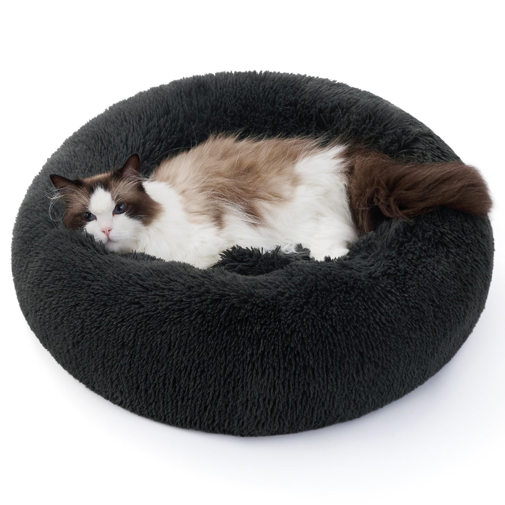 Nosterna Calming Donut Bed - Washable Round Bed for Small Dogs & Cats