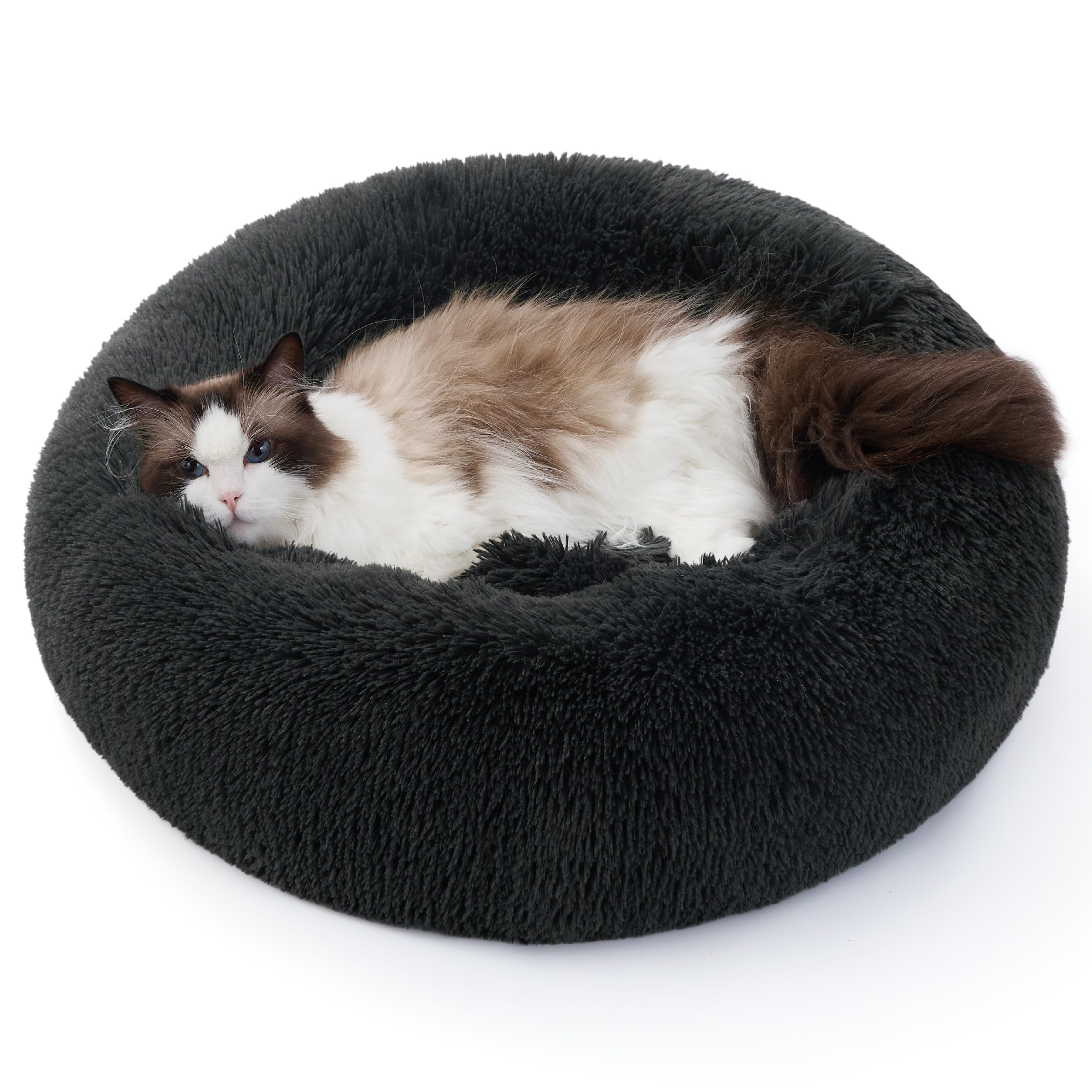 Nosterna Calming Donut Bed - Washable Round Bed for Small Dogs & Cats