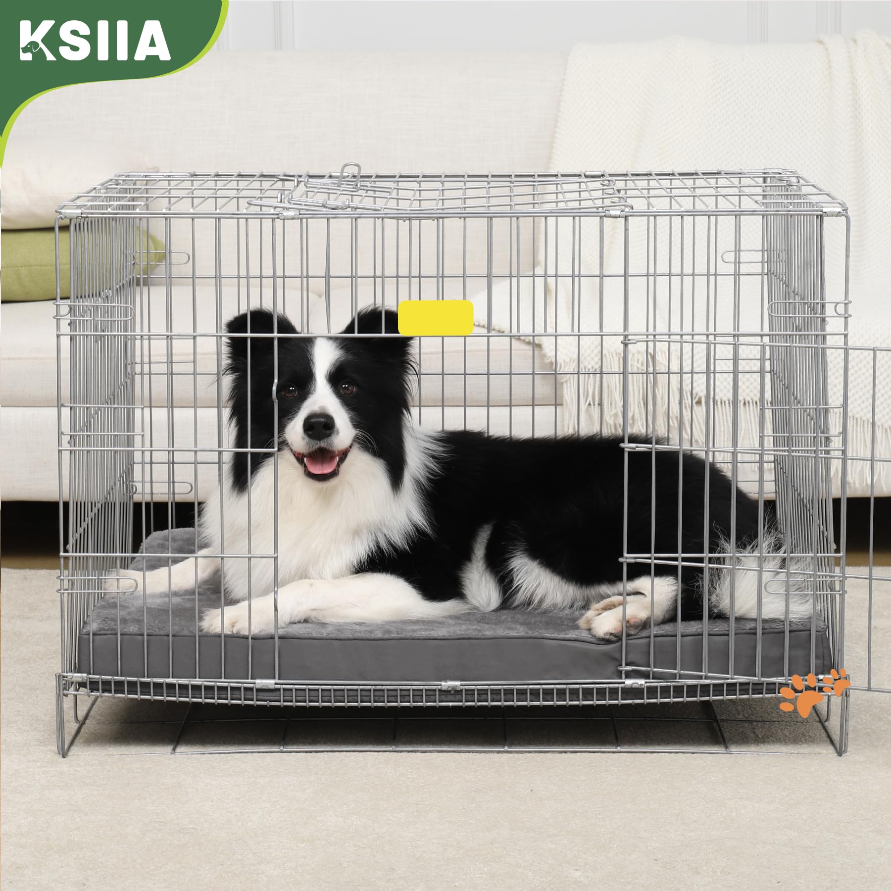 Nosterna Large Washable Dog Bed - Orthopedic Mattress with Waterproof Cover & Non-Skid Bottom