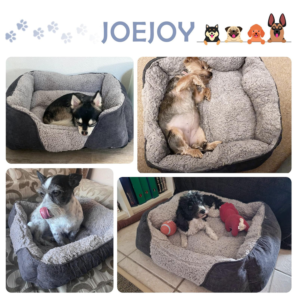 Nosterna Medium Dog Cat Bed, Warm Lamb Fleece, Washable, for Corgi, 63x53x21cm