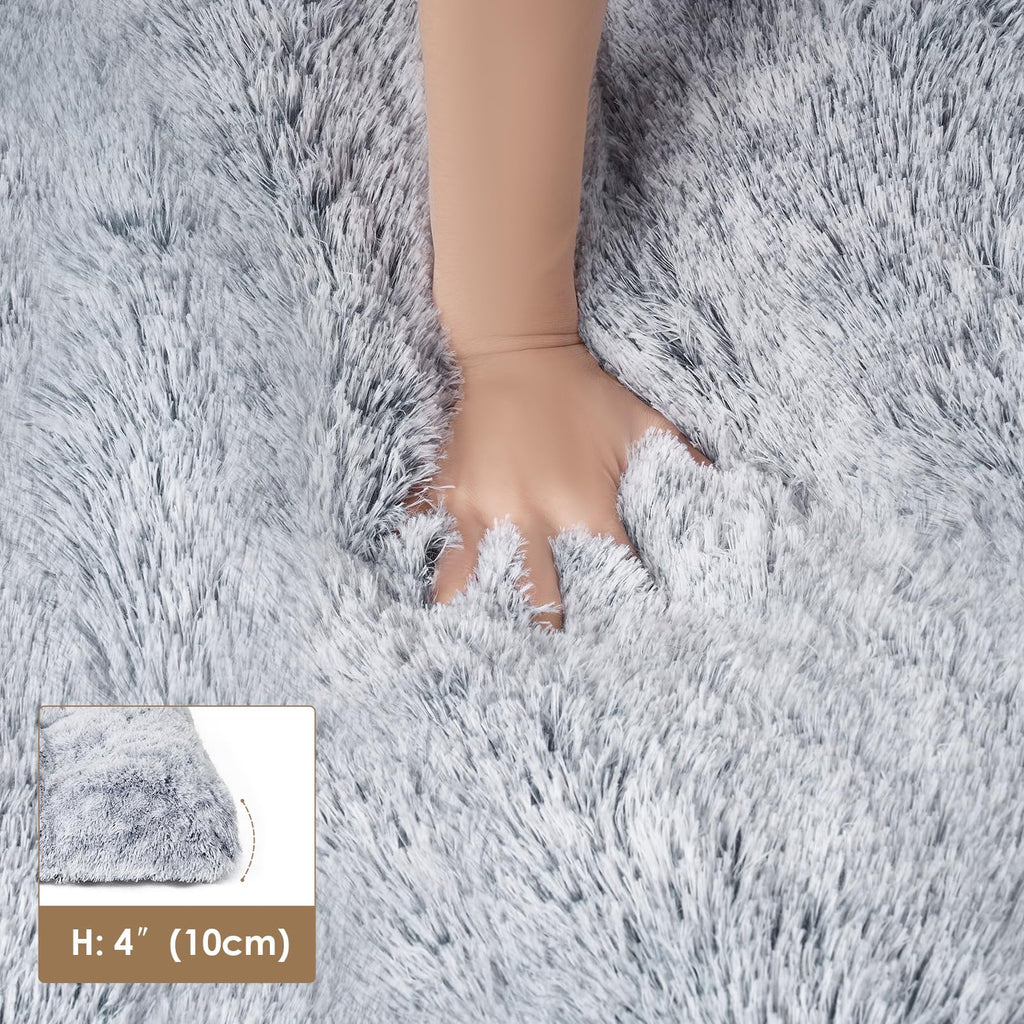 Nosterna Large Washable Crate Dog Bed - Fluffy Calming Bed with Anti-Slip Bottom