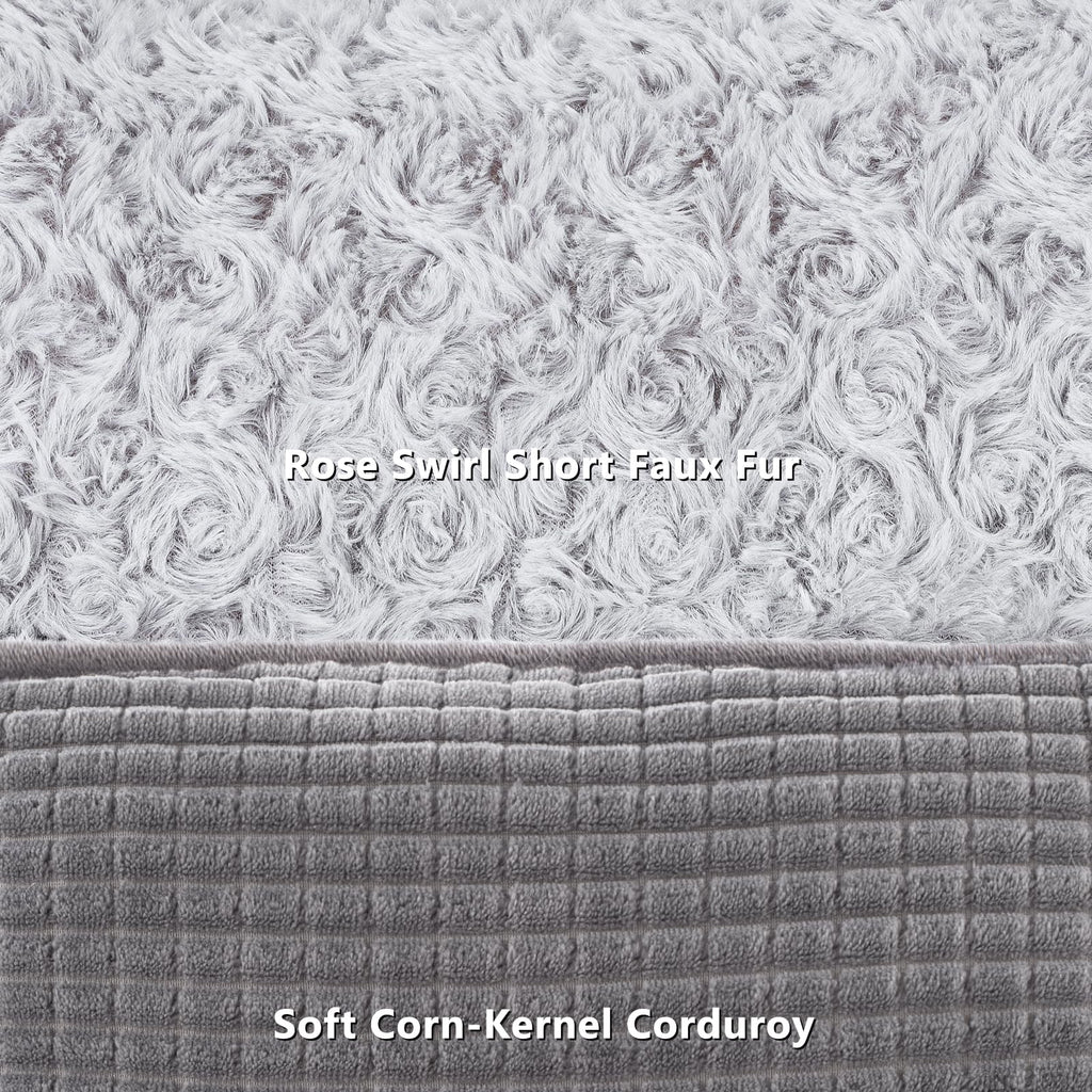 Nosterna Orthopedic Dog Bed - Washable Calming Bed with Raised Edges & Non-Slip Bottom