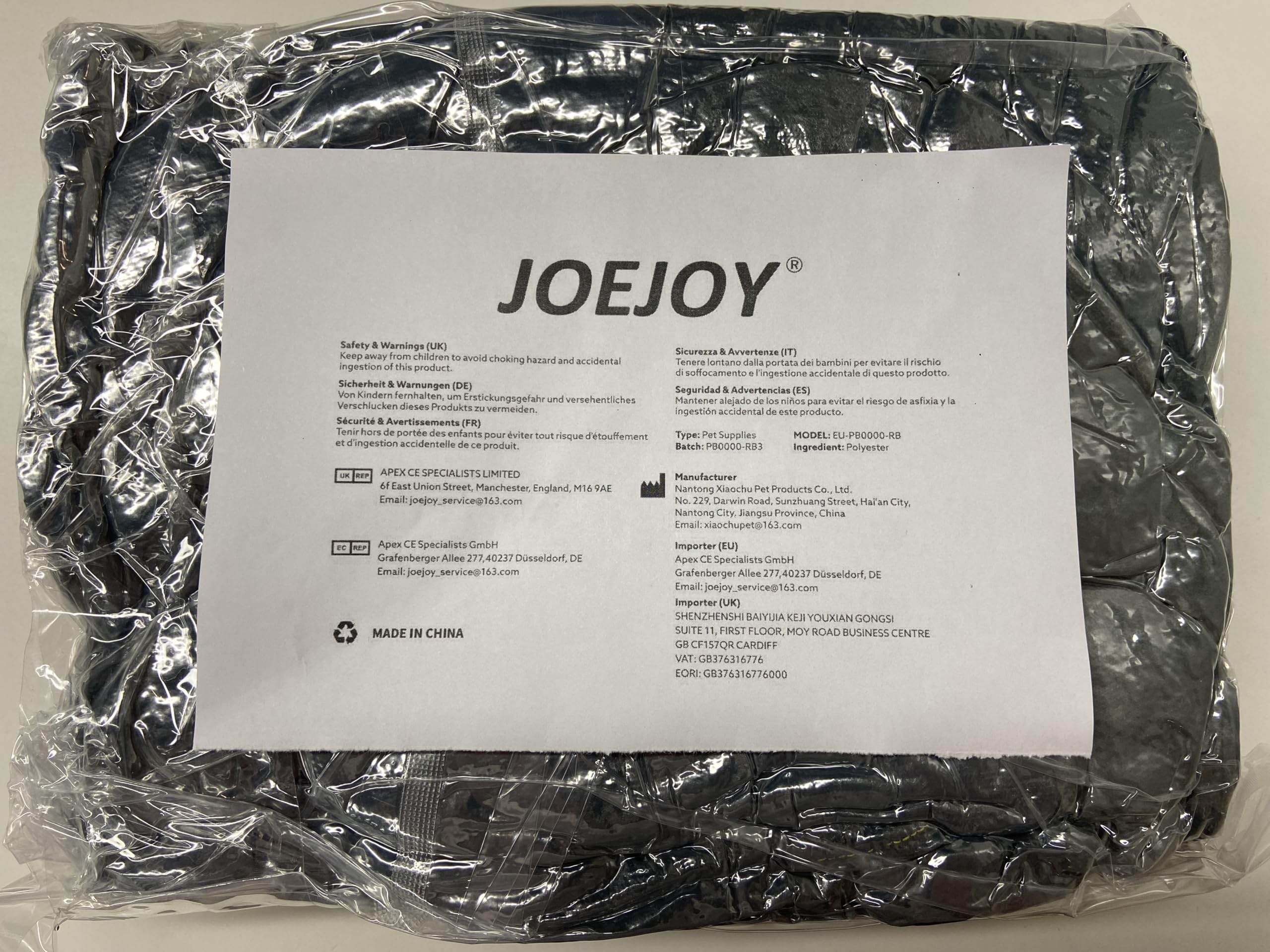 Nosterna Medium Dog Bed - Washable Anti-Anxiety Plush Mattress with Non-Slip Bottom